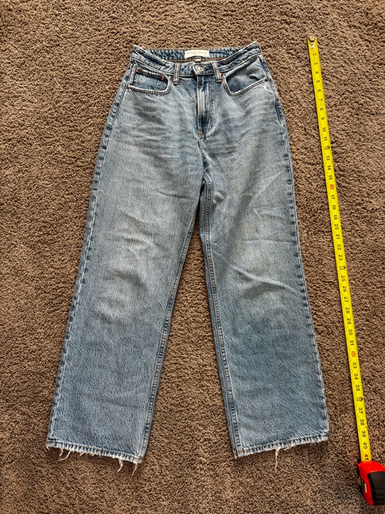 Abercrombie & Fitch Denim - Abercrombie & Fitch Blue The Loose High-Rise Straight Leg Jeans